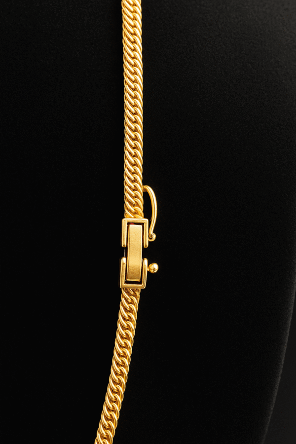 Cadena Cubana de Oro Amarillo 18K – Hecha en Italia - Imagen 3