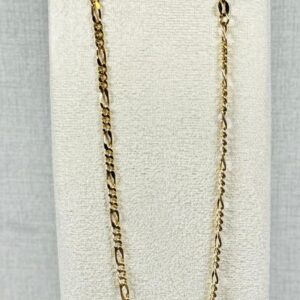 OFEERTA POR GRAMO Cadena ORO REAL estilo figaro Au 750 peso 4.96 g