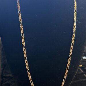 Cadena estilo figaro-gucci oro 14K