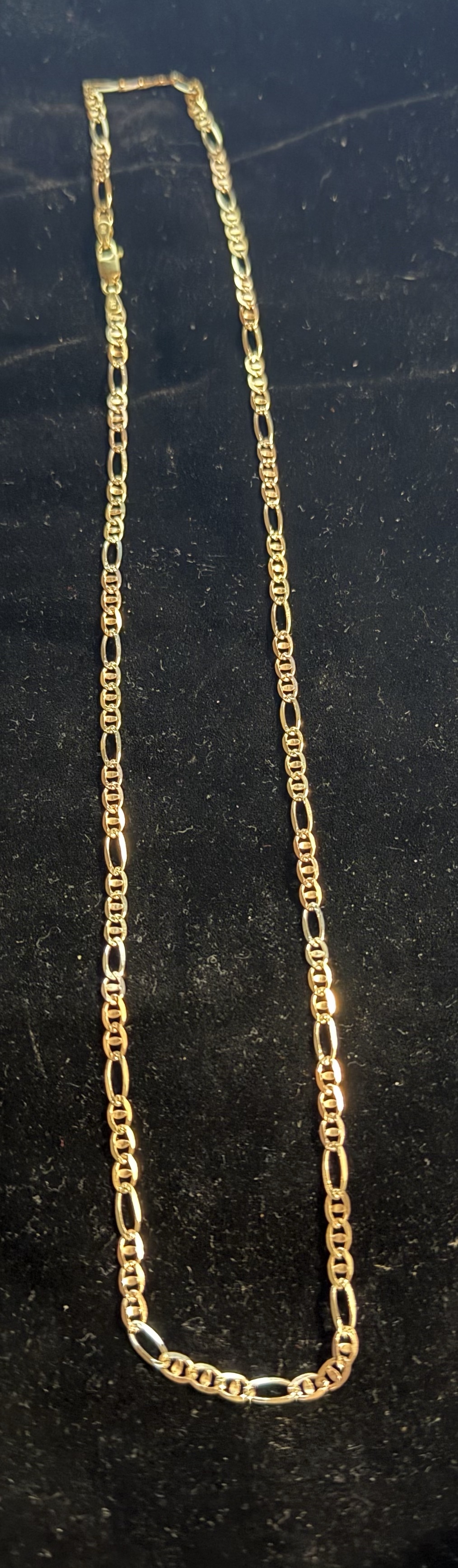 Cadena estilo figaro-gucci oro 14K - Imagen 2