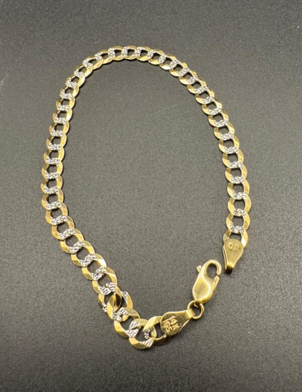Brazalete 14K Solid Curb - Imagen 2