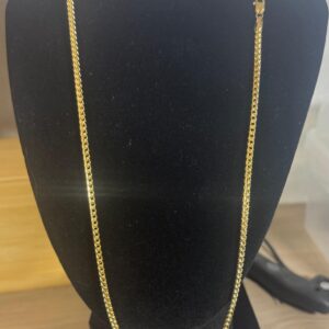 Cadena sólida oro 18k 25” genuino