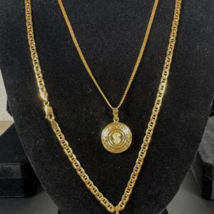 combo cadenas Dama y Caballero oro18k Italiano