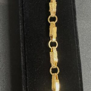 Brasalete doble cajon 18k