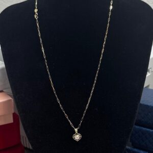 cadena eslabon tres en uno oro 18k corazon