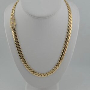 CADENA CUBANA ORO 14K PESO 27.2 g