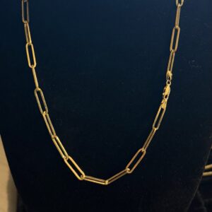 cadena estilo clip en oro 14k