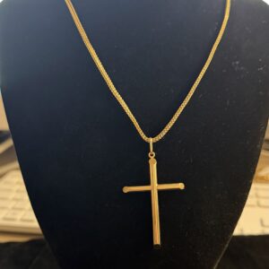 cadena franco mas dije de cruz oro 10 k