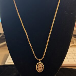 cadena franco mas dije de virgen oro 10k